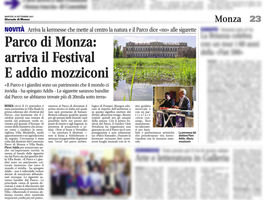 Il Giornale di Monza 19 settembre 2017 Festival del Parco 