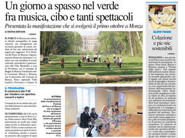 Il Giorno del 17 settembre 2017 Festival del Parco di Monza